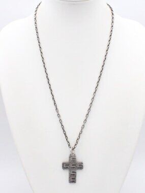 Gucci Cross Necklace 925 ~24"